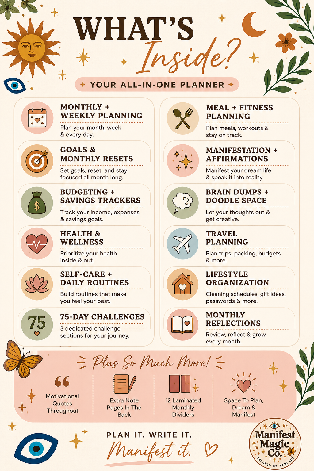 All-in-One Undated Hardcover Life Planner
